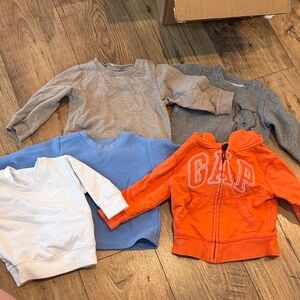 GAP Orange Zip Hoodie for Kids - Bright Orange - 5 total sweat shirt
